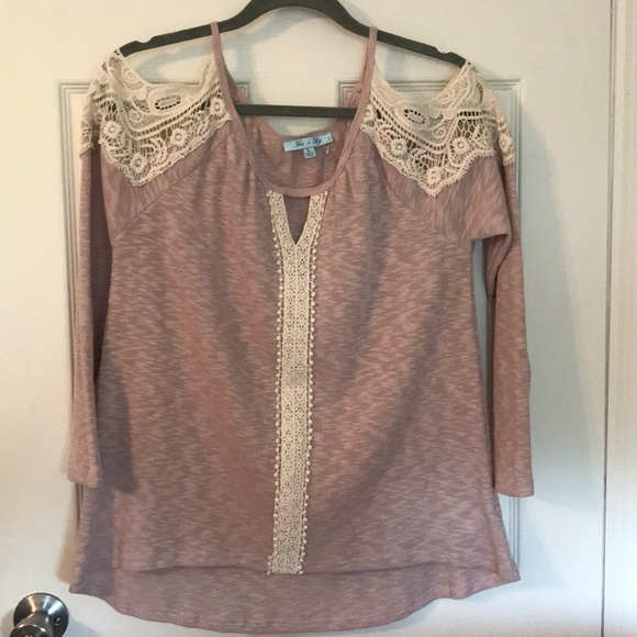 She and Sky Tops - Cold Shoulder top